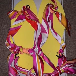 Emilio Pucci Lace-Up Printed Twill Sandal